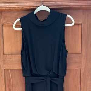 Vince Camino, Size 12 black sleeveless jumpsuit with cowl neckline.
